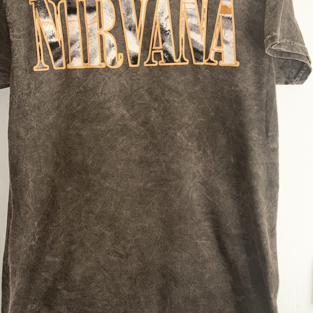 NIRVANA Vintage Brown Short Sleeve Tee